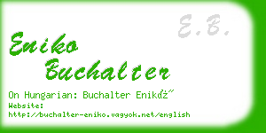 eniko buchalter business card